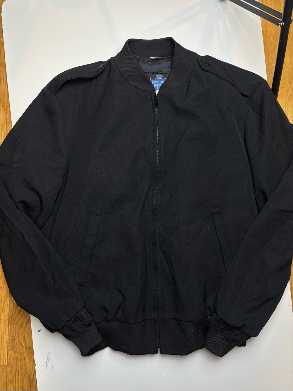 Neptune Garment Co Men's‎ Black Bomber Jacket sz 40